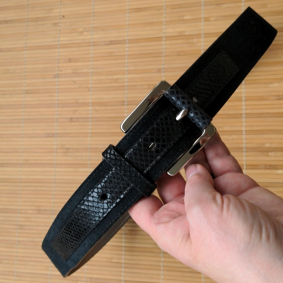 Michael Kors Accessories - Authentic Michael Kors black suede leather belt, size L (35"-39")